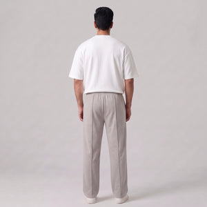 Men's black baggy trousers with relaxed casual fit back view l AH Urban Wear