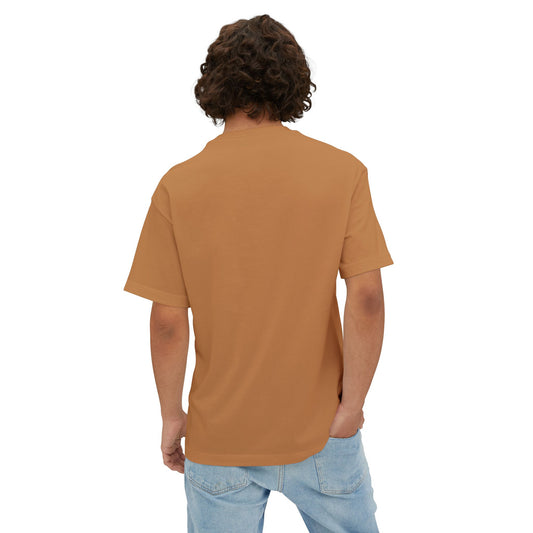 Men wearing a plain brown t-shirt and blue jeans on a white background | AH Urban Wear PK