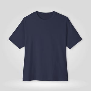 Navy blue plain  drop shoulder t-shirt  on a white background | AH Urban Wear PK