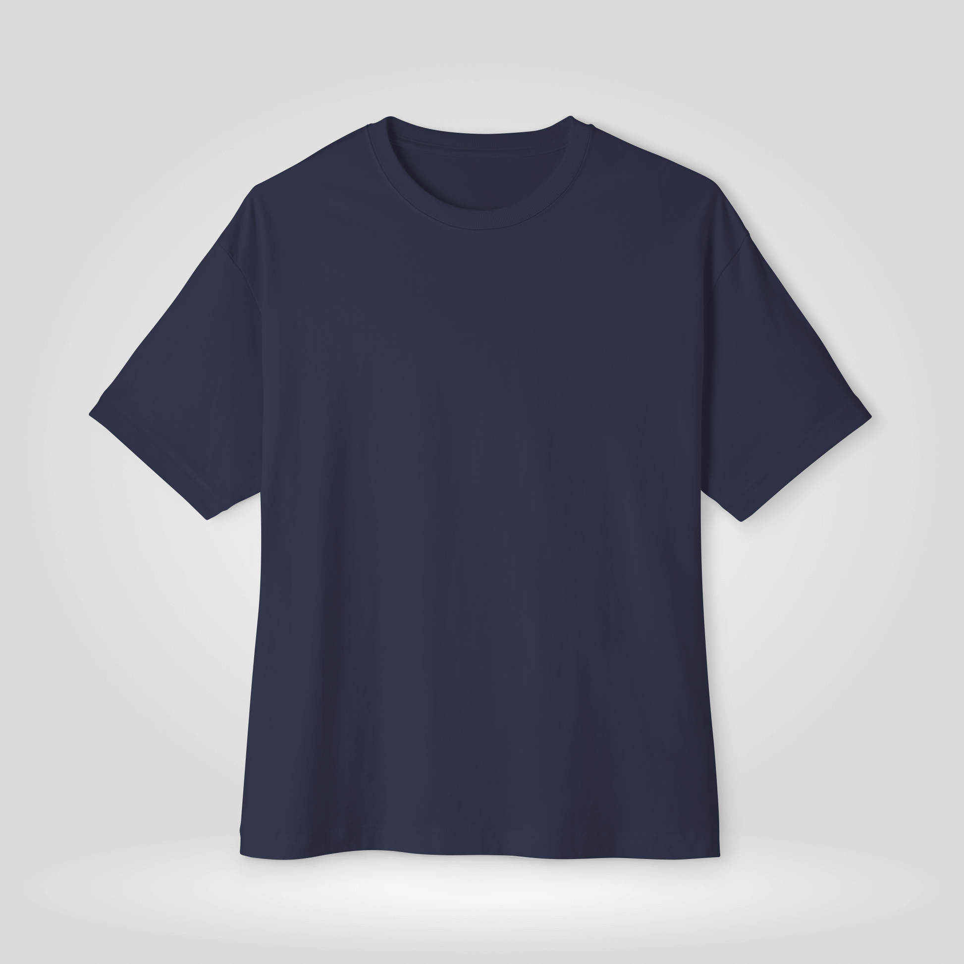 Navy blue plain  drop shoulder t-shirt  on a white background | AH Urban Wear PK