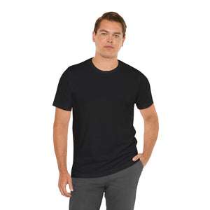 Man wearing a plain black t-shirt with text on a white background | AH Urban Wear PK