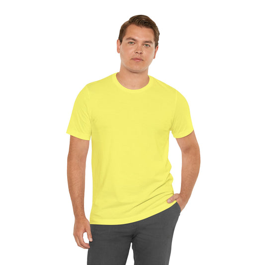 Man wearing a plain yellow t-shirt on a white background | AH Urban Wear PK